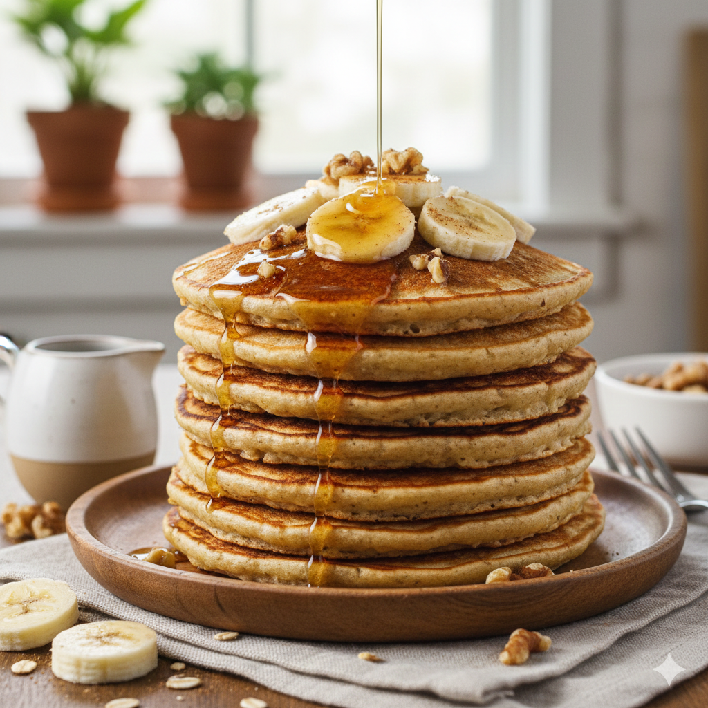 banana oat pancakes naturally sweet easy toddler breakfast recipe