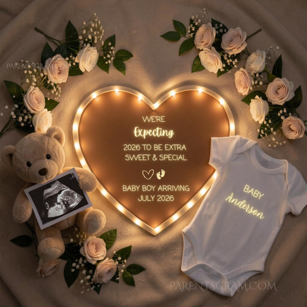 baby boy pregnancy announcement template