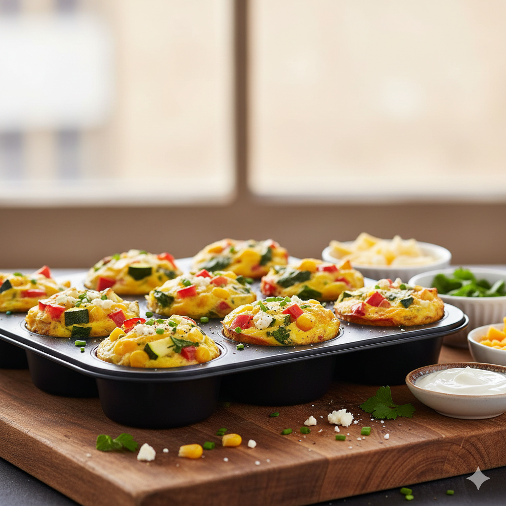 veggie egg cups protein rich easy toddler meal with spinach and tomato