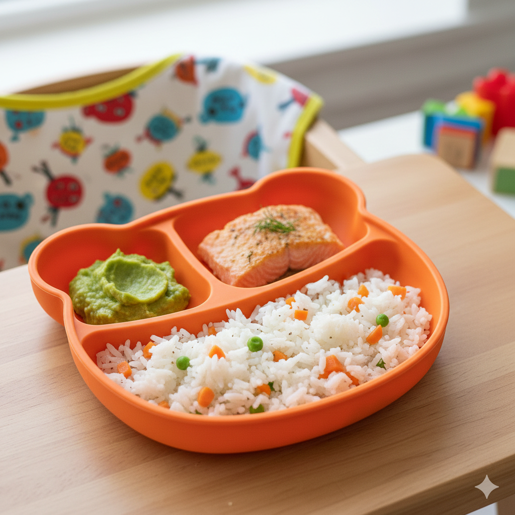 baked salmon with rice easy toddler dinner