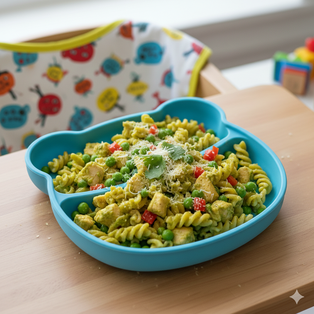 creamy avocado pasta quick toddler dinner