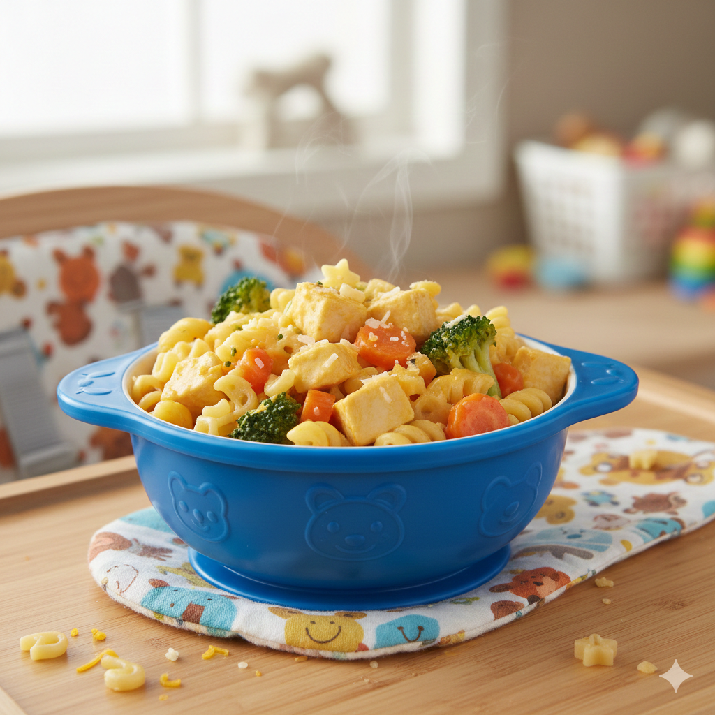 cheesy chicken pasta easy toddler dinner