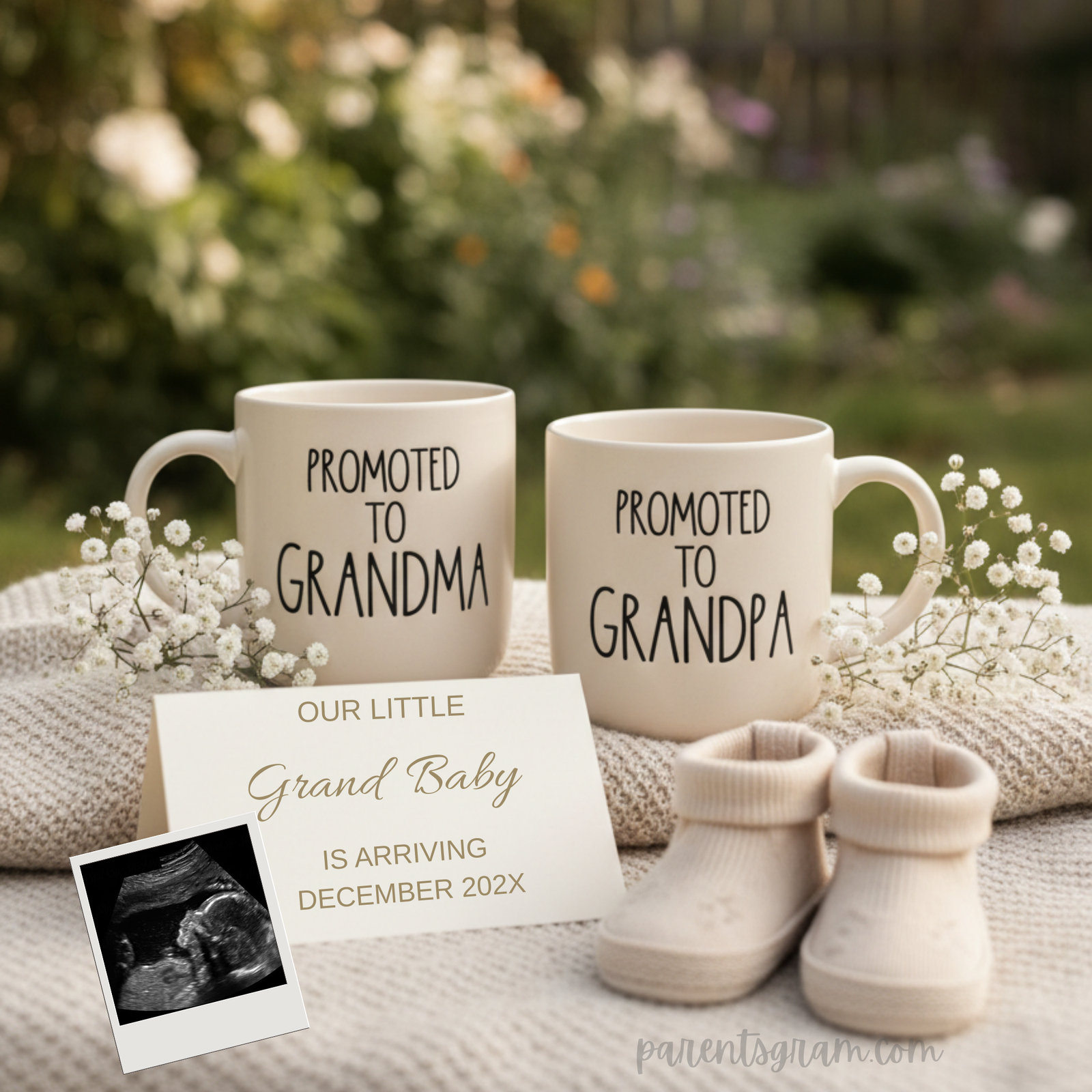 our grandbaby first grandchild pregnancy announcement digital template