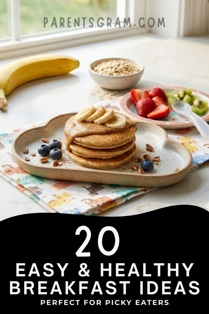 banana oat pancakes healthy toddler breakfast recipe