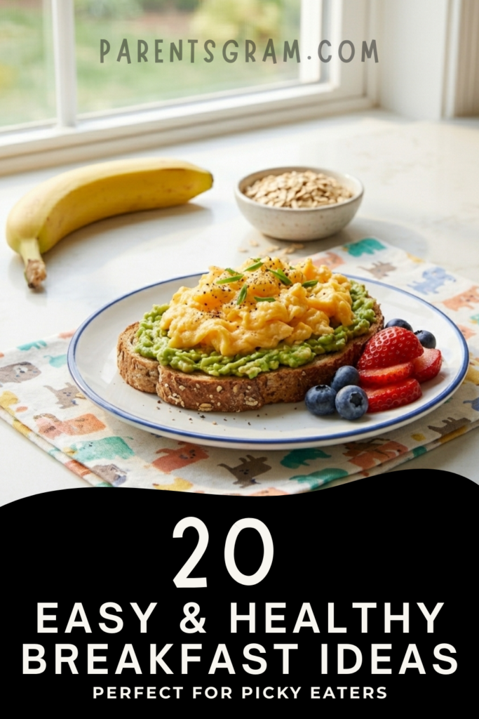 scrambled eggs and avocado toast toddler breakfast