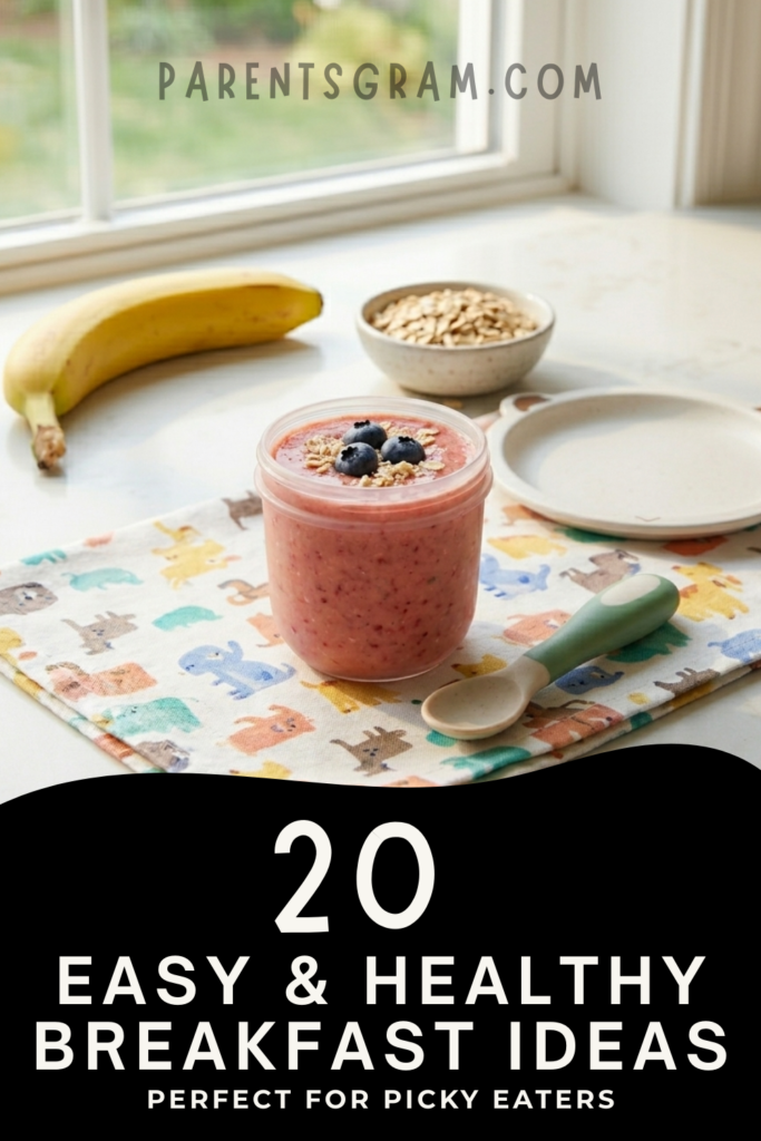 strawberry banana smoothie toddler breakfast recipe