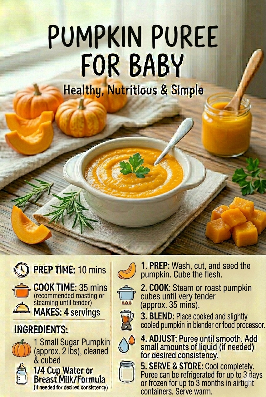 Pumpkin puree baby food
